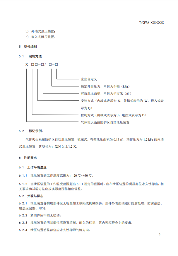 中國消防協(xié)會：關(guān)于團體標(biāo)準(zhǔn)《氣體滅火系統(tǒng)防護區(qū)自動泄壓裝置》（報批稿）的公示